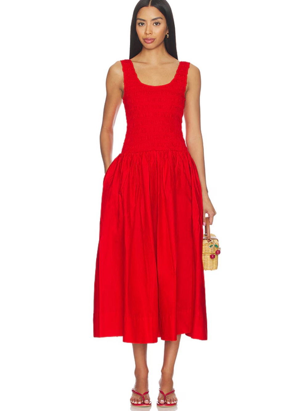 Red stretchy maxi